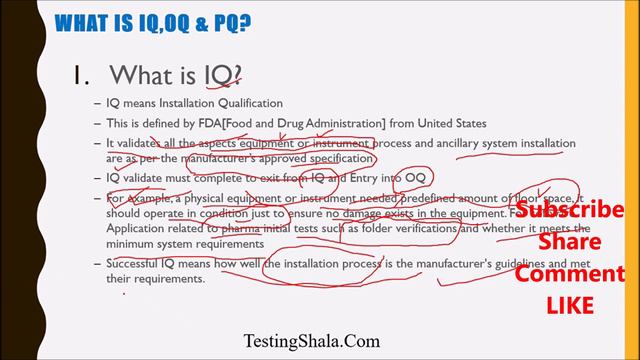 iq oq pq in pharmaceuticals for software or equipment process validation training | testingshala смотреть онлайн