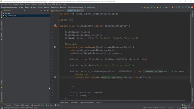 how to create a confirmation dialog in android studio смотреть онлайн