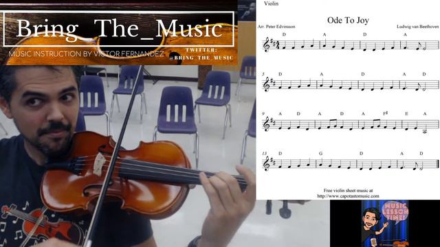 Beethoven's Ode to Joy for VIOLIN - EASY version смотреть онлайн