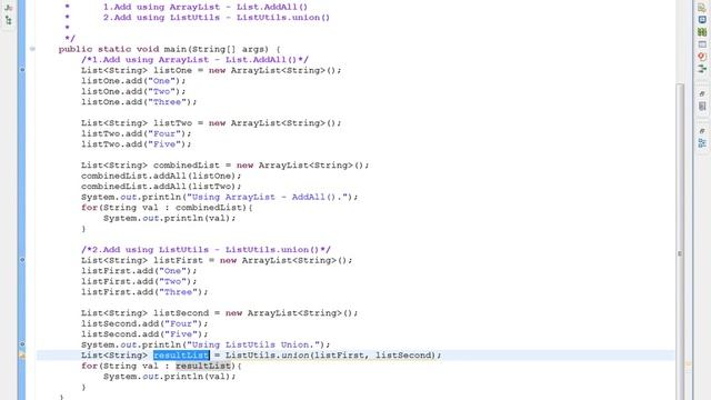 HOW TO ADD TWO LIST IN JAVA ECLIPSE DEMO смотреть онлайн