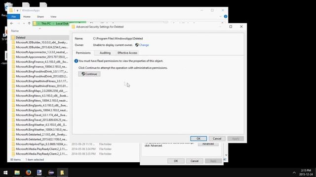 Windows 10: Gain Access To C:\Program Files\WindowsApps