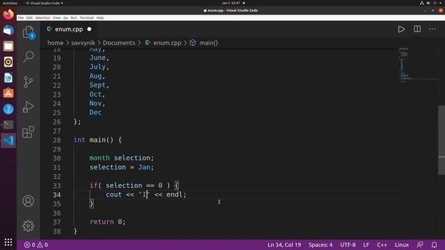 C++ Tutorial for Beginners Ep#22 - Enums / Enumerations with Examples - SavvyNik on Linux смотреть онлайн