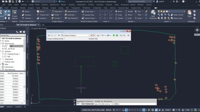 Use Grade to Distance Option for Grading in Civil 3D | AutoCAD Civil 3D in Hindi and Urdu | PART-13 смотреть онлайн