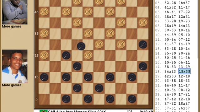 Allan Igor Moreno Silva(Brazil)-best victories.Draughts смотреть онлайн