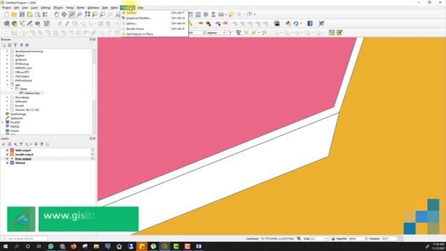Handling Invalid Geometries in QGIS | Fixing Topological Errors | 17 | @GISSchools смотреть онлайн