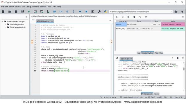 ARIMA Models in Python (Spyder) смотреть онлайн