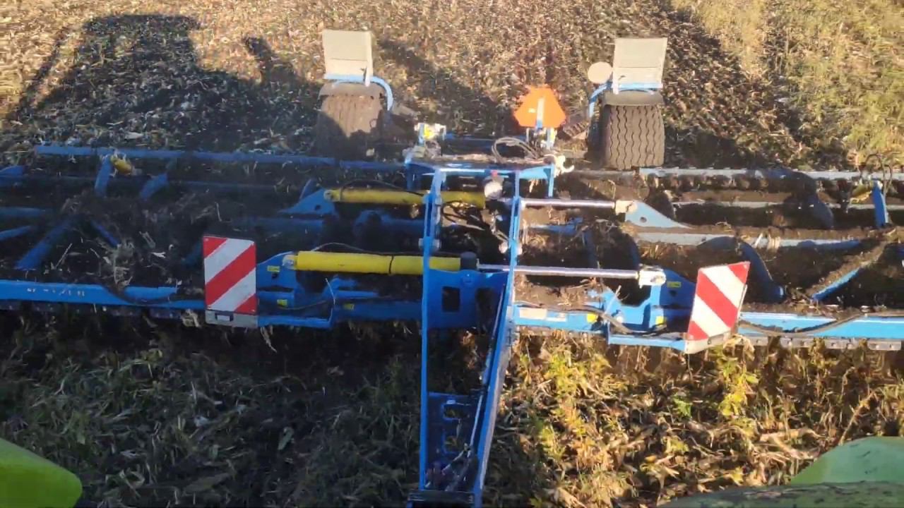 Софтер 8 с V-колчатым катком. Softer Farmet. Лущение кукурузы под последующую пахоту. смотреть онлайн