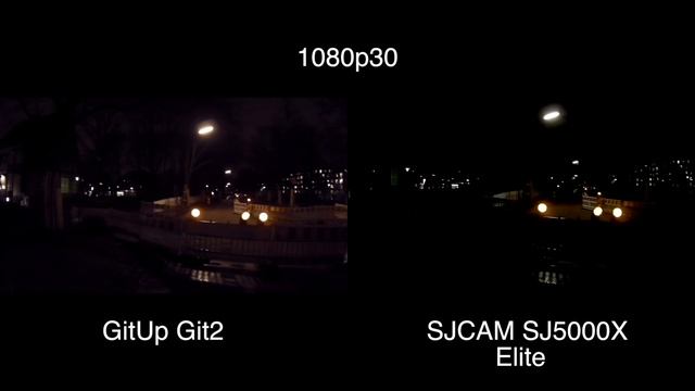 GitUp Git2 Vs SJCAM SJ5000X Elite - Low Light / Night Test