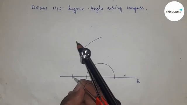 How to draw 140 degree angle with compass. shsirclasses. смотреть онлайн