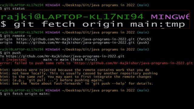 Git error! [ rejected ] error : failed to push some refs to | us this Cm " git push -f origin main смотреть онлайн