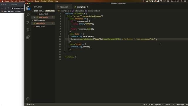 Fetch API & Rendering Data with JavaScript смотреть онлайн
