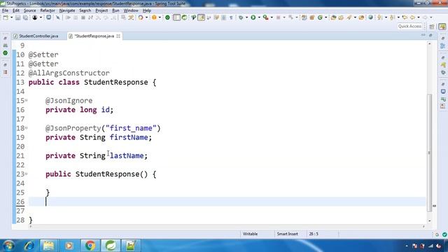 Constructors with Lombok using @AllArgsConstructor and @NoArgsConstructor annotations смотреть онлайн