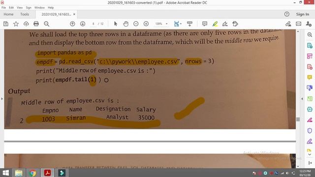 CBSE CLASS XII CH- 4 READING CSV FILE TO DATAFRAME смотреть онлайн