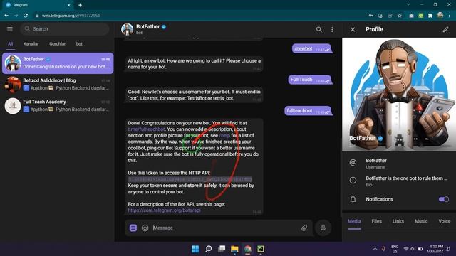 Python dasturlash tilida Telegram bot tayyorlash | #1 смотреть онлайн
