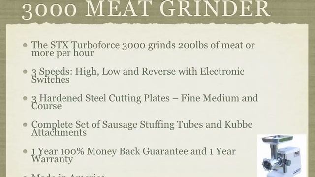 STX Turboforce 3000 Series -- 1800 Watt 2.4HP Rated Electric Meat Grinder Review - Venison HQ смотреть онлайн