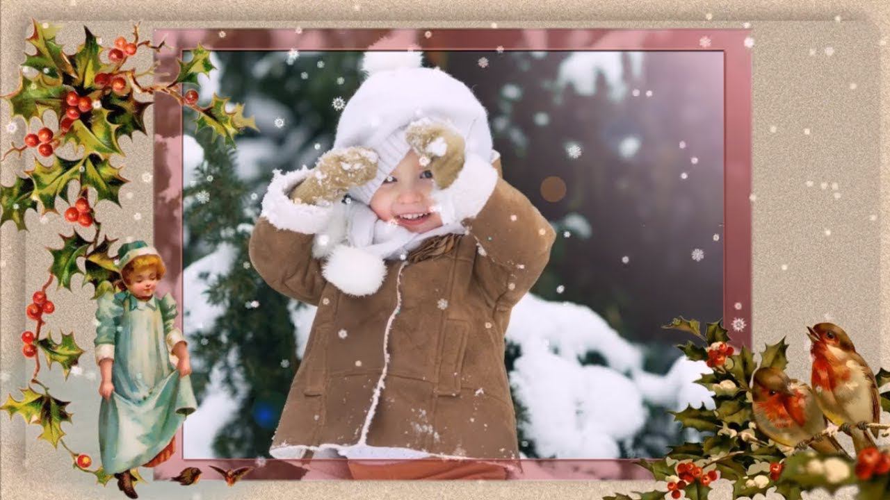 Шаблоны слайд-шоу «Новогодняя открытка» смотреть онлайн
