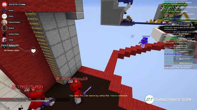 Minecraft with Subscribers ♥ | Mini-games Indian YT server Minecraft LIVE | DTECH смотреть онлайн