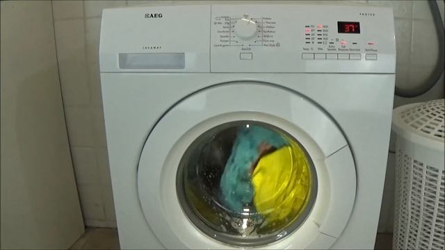 AEG Lavamat Protex L72475FL cotton 60°C washing machine time save program test example #244 смотреть онлайн
