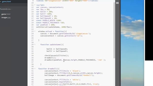 HTML5 Canvas: Part 3- Mouse Input and the Paddle смотреть онлайн