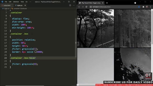 Javascript Play Video on Mouse Hover and Pause on Mouseout | Video Gallery смотреть онлайн
