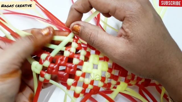 Mini Diamond Cross Cut Basket Weaving Tutorial For Beginners @nagascooking6846 смотреть онлайн