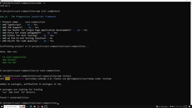 2. Create New Vue Project using Vite and create-vue - Vue 3 смотреть онлайн