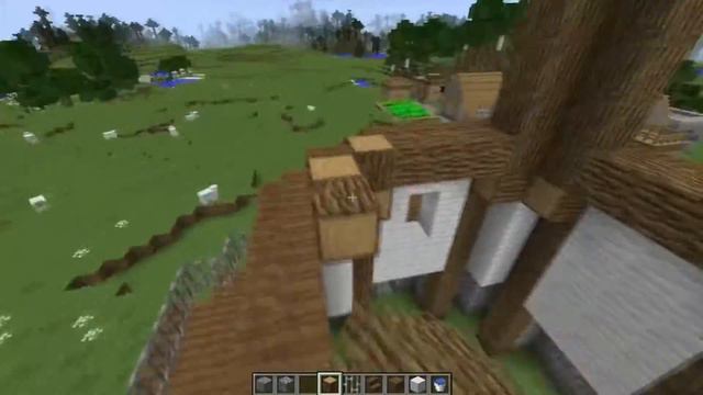 Как построить красивую мельницу в Minecraft:) смотреть онлайн
