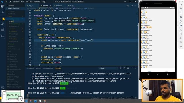 React Native app from scratch | Part 3 Custom Hooks API Calls смотреть онлайн