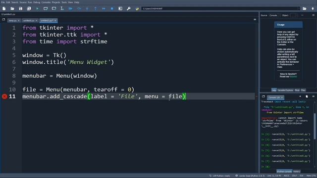 Menu Widget | Python Tkinter Tutorial For Beginners In Hindi | Python Tkinter Full Course In Urdu ? смотреть онлайн