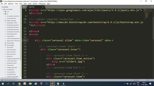 Image Slider | Carousel in Bootstrap 4 | Responsive Image Slider | Bootstrap Tutorial | 2020 смотреть онлайн