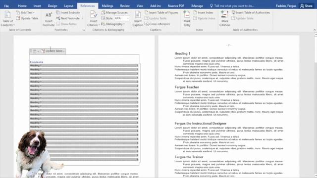 Microsoft Word | Update Table of Contents смотреть онлайн