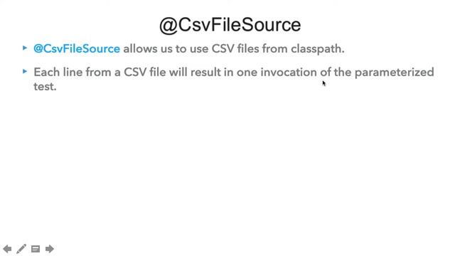 Sources of Arguments - @CsvFileSource annotation in Parameterized Test смотреть онлайн