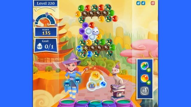 Bubble Witch 2 Saga level 220 смотреть онлайн