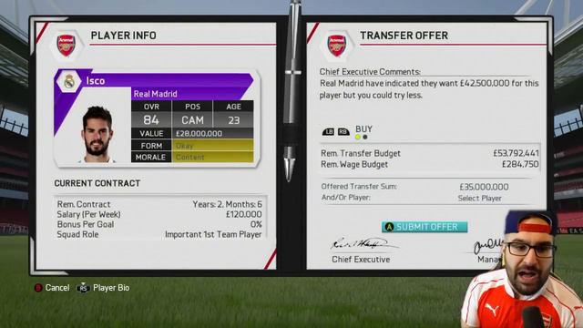 WOW SUPER BIG TRANSFER DEALS ACCEPTED! - Arsenal Career Mode FIFA 16 #20 смотреть онлайн