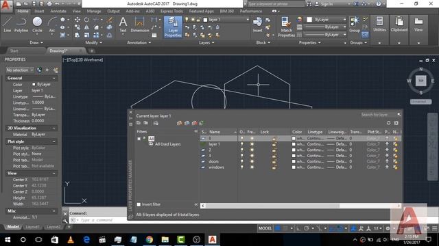 Layers Tutorial | AutoCad 2017 Tutorials смотреть онлайн