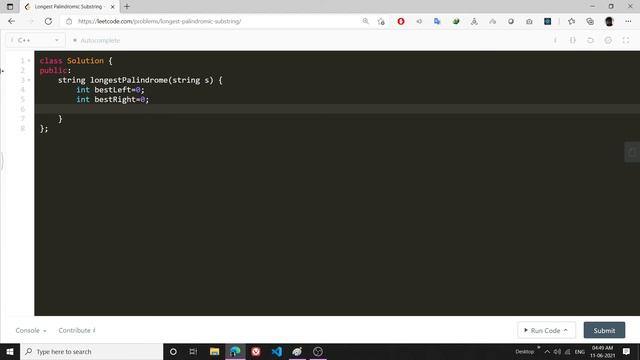 LeetCode 5. Longest Palindromic Substring | Medium | Algorithm Explained | C++ смотреть онлайн