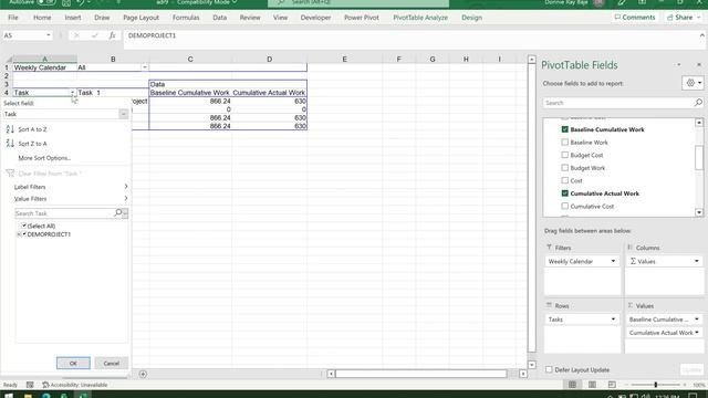 Create Planned Target vs Actual S-Curve from MS Project смотреть онлайн