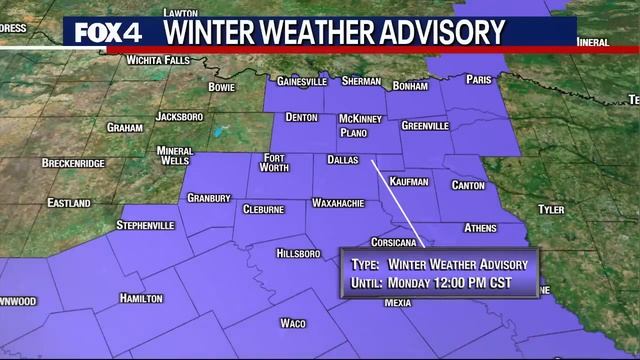 Dallas weather: Snow, sleet expected to fall through Monday morning смотреть онлайн