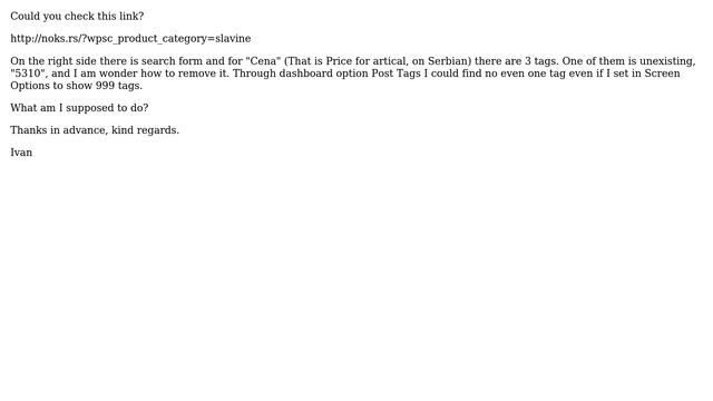 Wordpress: Missing tags, unexisting tags in search form within products, please help смотреть онлайн