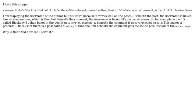 Wordpress: get_comment_author_link not working properly смотреть онлайн