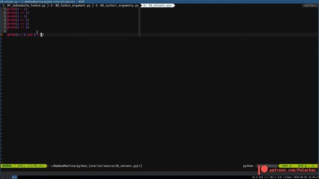 Python 3 - Porovnávací operátory a větvení #10 смотреть онлайн