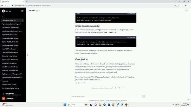 pip install editable permission denied смотреть онлайн