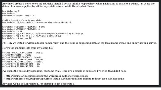 Wordpress: Wordpress multisite subdirectory redirect infinite loop issue (2 Solutions!!) смотреть онлайн