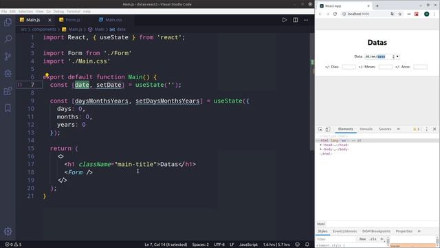 Adicionar ou subtrair tempo em datas com React + JS смотреть онлайн