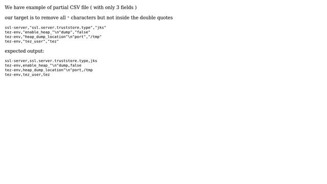 Unix & Linux: How to remove double quotes from file but not inside the double quotes? смотреть онлайн