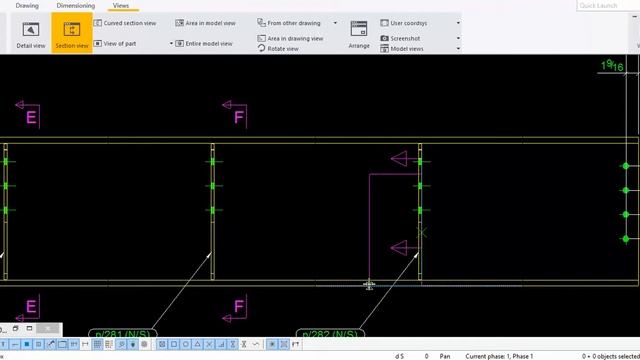 Sectional View of Member in Tekla смотреть онлайн