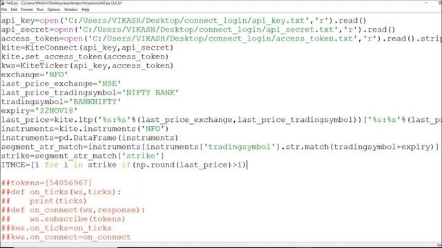 Call & Put Options: ITM-ATM-OTM Concepts in Python with Processing out WebSocket RTD смотреть онлайн