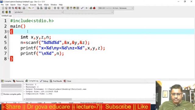 Lecture- 7: Python Programming || Formatted Input Statement || JNTUH/A/K || Gr P Govardhan смотреть онлайн