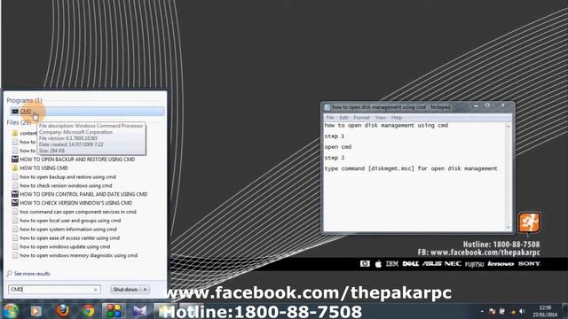How To Open Disk Management using CMD смотреть онлайн