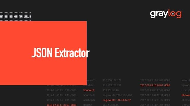 Graylog 3 0 JSON Exractor смотреть онлайн
